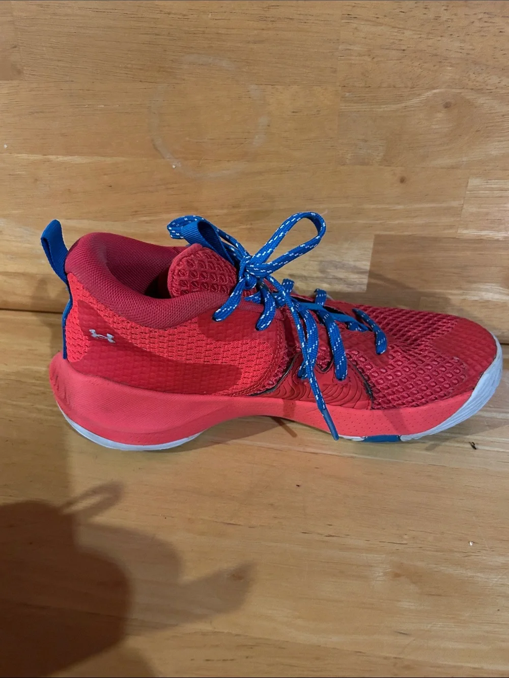 Under Armour Boys Embiid One 3023529-603 Red Basketball Shoes